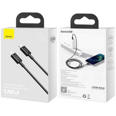 Дата-кабель Baseus Superior Series Fast Charging Data Cable Type-C - Lightning 20W (CATLYS-A01) 1.0м Черный - фото 23707