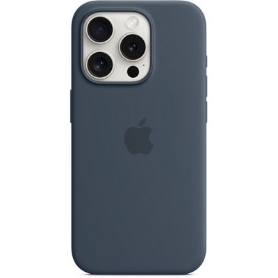 Чехол Apple iPhone 15 Pro Silicone Case with MagSafe - Storm Blue - фото 35528