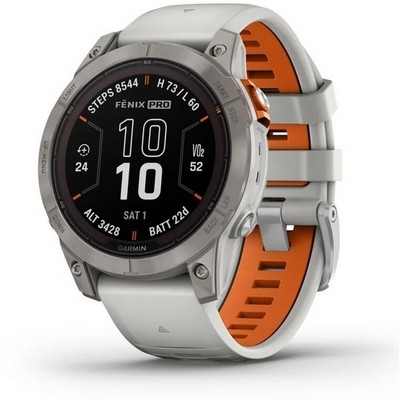 Умные часы Garmin Fenix 7 Pro Sapphire Solar Fog Gray Orange 010-02777-21 - фото 38826