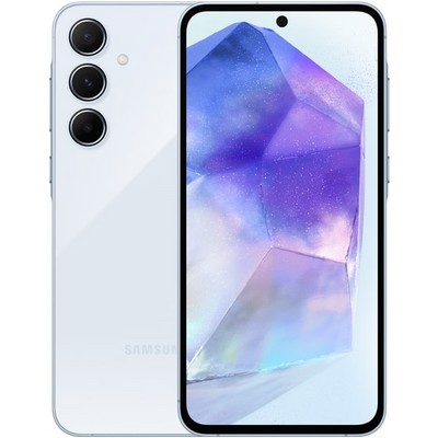 Смартфон Samsung Galaxy A55 5G 12/256 ГБ, голубой - фото 41383