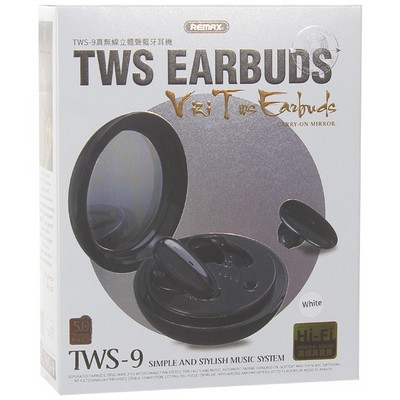 Bluetooth-гарнитура Remax TWS-9 Wireless Headset с зарядным устройством Белый - фото 6472