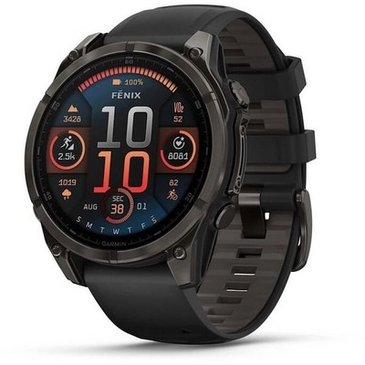 Умные часы Garmin Fenix 8 47mm Amoled Sapphire Titanium Carbon Gray 010-02904-21 - фото 42072