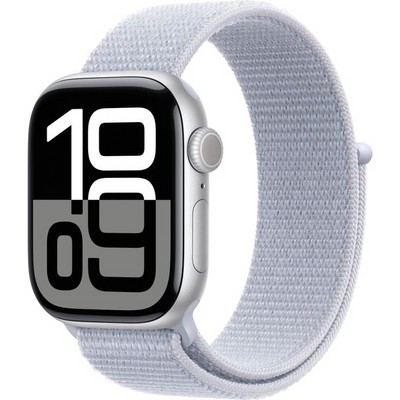 Умные часы Apple Watch Series 10 GPS 42mm Silver Aluminum Blue Cloud Sport Loop - фото 42679