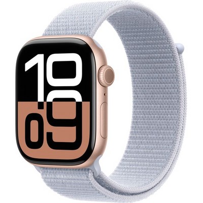 Умные часы Apple Watch Series 10 GPS 46mm Rose Gold Aluminum Blue Cloud Sport Loop - фото 42748