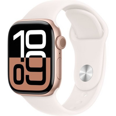 Умные часы Apple Watch Series 10 GPS 42mm Rose Gold Aluminum Light Blush Sport Band - фото 43219