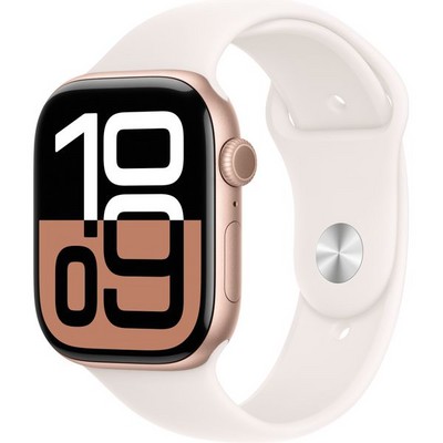 Умные часы Apple Watch Series 10 GPS 46mm Rose Gold Aluminum Light Blush Sport Band - фото 43222