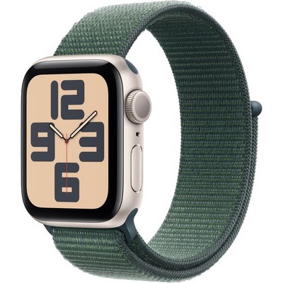 Умные часы Apple Watch SE 2024 GPS 40mm Starlight Aluminium Lake Green Sport Loop - фото 43550