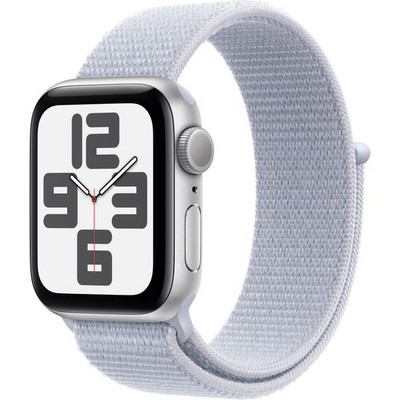 Умные часы Apple Watch SE 2024 GPS 40mm Silver Aluminium Blue Cloud Sport Loop - фото 43553