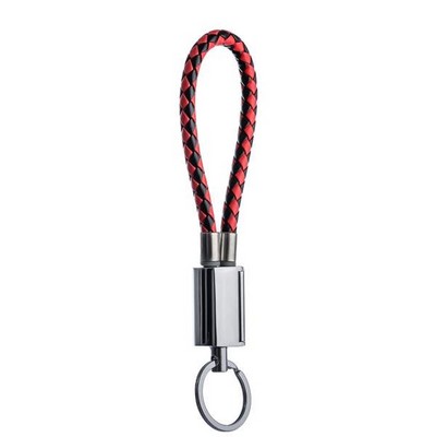 Дата-кабель-брелок USB COTECi M33 FASHION series MicroUSB Keychain Cable CS2146-BR (0.25m) black/ red - фото 5087