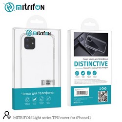 Чехол силиконовый MItrifON для iPhone 11 (6.1") тонкий TPU 0,8mm Прозрачный