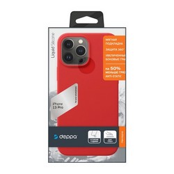 Чехол-накладка силикон Deppa Liquid Silicone Pro Case D-88103 для iPhone 13 Pro (6.1") Красный