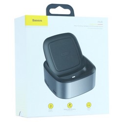 Док-станция&USB-концентратор Type-C Baseus Intelligent HUB 8в1 (CAHUB-SOG) USB3.0x3/ 3.5mm/ Type-C/ 4K/ MicroSD/ SD Графитовый