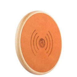 Беспроводное зарядное устройство i-Carer (5-9V-2A) Genuine Leather Fast Wireless charging (NW170F-IYD0005khaki) кожа Хаки