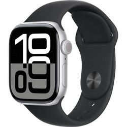 Умные часы Apple Watch Series 10 GPS 42mm Silver Aluminum Black Sport Band