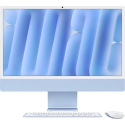 Моноблок Apple iMac 24" Retina 4,5K 2024 (M4, 10-Core CPU, 10-Core GPU, 24 Гб, 512 Гб SSD) MD2T4, синий