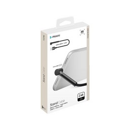 Дата-кабель USB Deppa D-72296 Stand USB подставка - microUSB 1.0м алюминий Черный