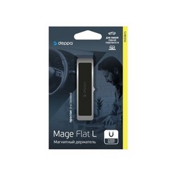 Автомобильный держатель магнитный Deppa Mage Flat L D-55184 (до 200 гр.) универсальный, для ровной поверхности Серый