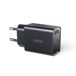 Адаптер питания Joyroom L-QP183 Simple Series PD+QC 3.0 Dual Ports Intelligent Travel Charger (USB: 5V max 3.0A/18Вт) Черный