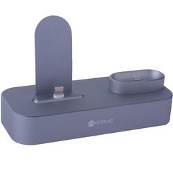 Док-станция COTECi Base22 Dock 2in1 stand для iPhone X/ 8 Plus/ 8 & AirPods CS7205-GY (Серый Космос) Графитовая