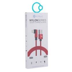 Дата-кабель USB COTECi M47 L NYLON series Lightning cable QUICK CHARGE CS2161-BK (1.2 м) 2.4А Черный