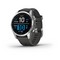 Умные часы Garmin Fenix 7S Solar серебристый с графитовым силиконовым ремешком - фото 33212