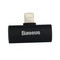 Аудио-переходник Baseus L46 IP Male to iP+iP Female Adapter (2 порта Lightning) CALL46-01 Черный - фото 5461